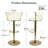 Luxury Gold & Tufted Bar Stools - Adjustable Height, Stylish Kitchen/Bar Seating-1249139172