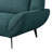Upholstered Flared Arm Loveseat Teal Blue