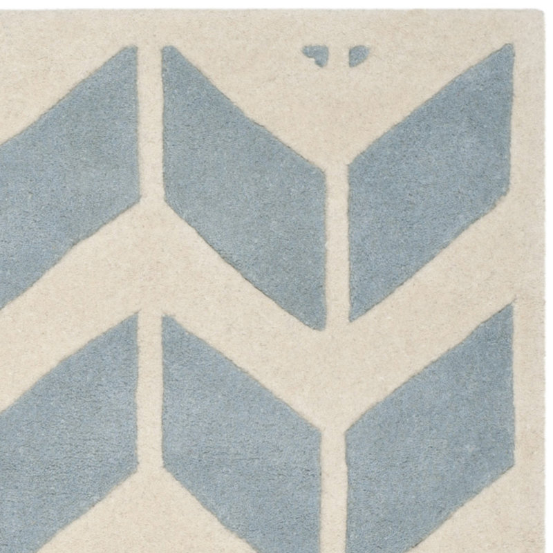 Deedie Hand Tufted Wool Chevron Rug, Rectangle 5' x 8'
