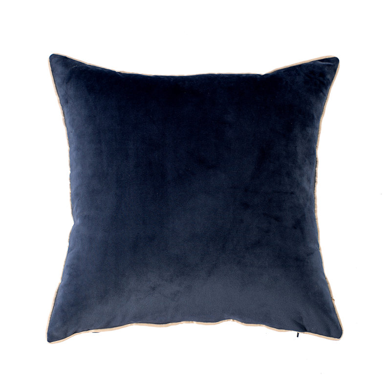Velvet Throw Pillow Set of 2, Navy