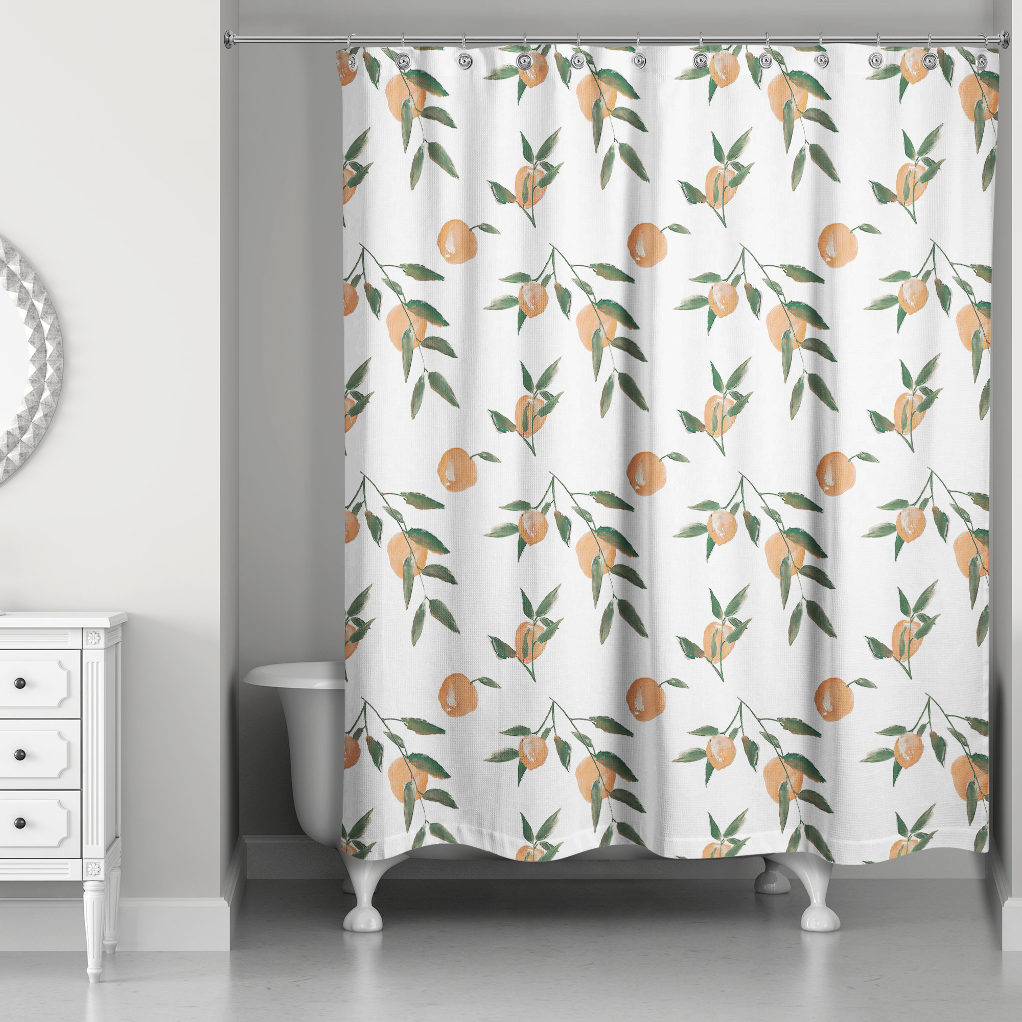 Rosalind Wheeler Ammber Peachy Single Shower Curtain | Wayfair