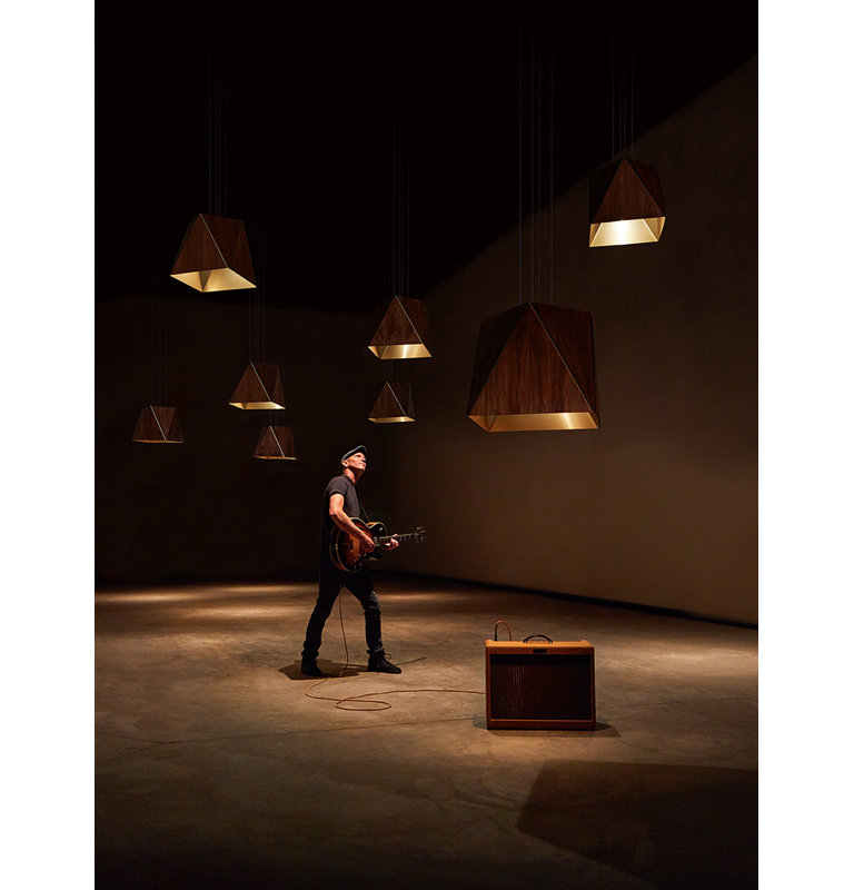 Calx 4 - Light Chandelier, White Washed Oak/Rose Gold