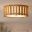 1-Lampadaire encastré en bois blanc à DEL dimmable
