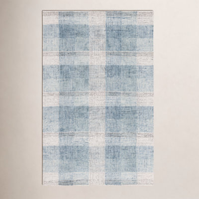 Hand-Tufted Wool Plaid Rug