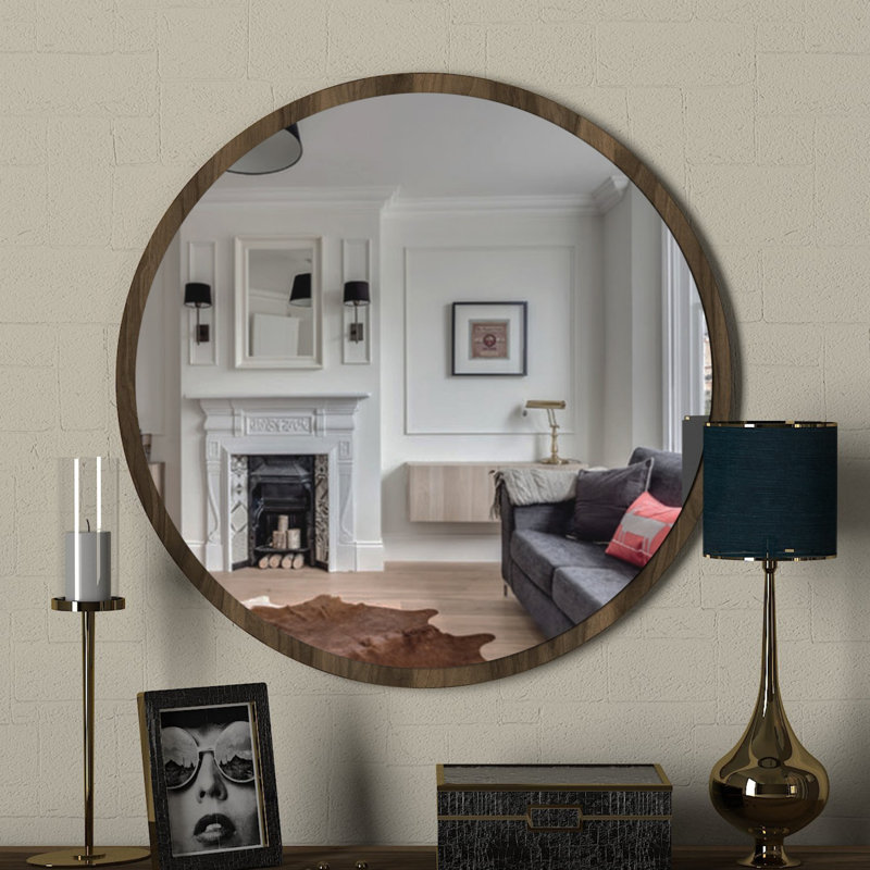 Miroir décoratif Helene, Noyer