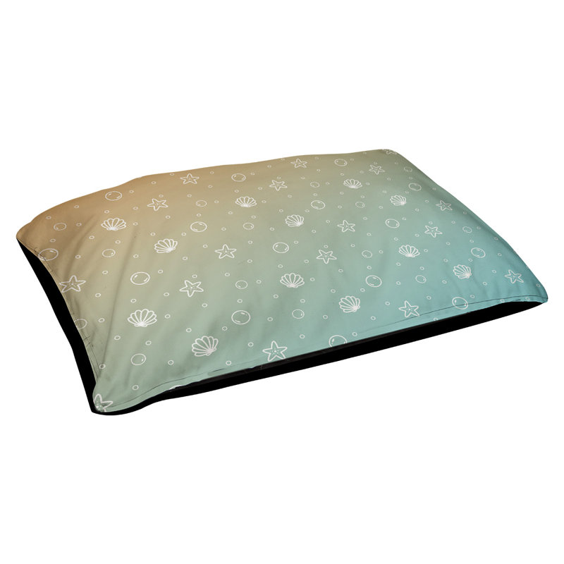 Coussin pour chien intérieur / extérieur Byrge Seashell, Moyen (l 42,5 po x P 32,5 po x H 14 po), Jaune clair