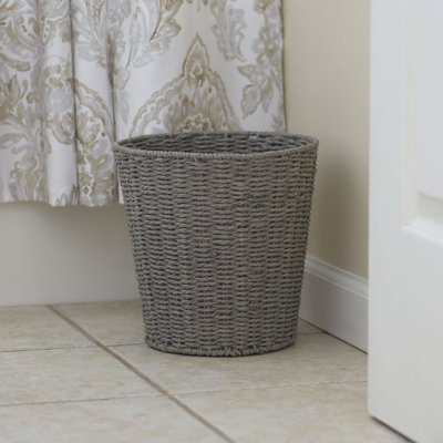 Handwoven Paper Rope Wicker Waste Basket