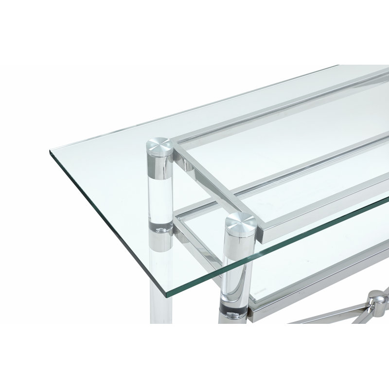 Giulio 16'' Glass Top Console Table