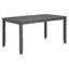 Table de salle à manger 6 pièces avec banc en bois aggloméré gris neutre et bois d'hévéa, table de cuisine rectangulaire en bois de 58,5 pouces pour six personnes
