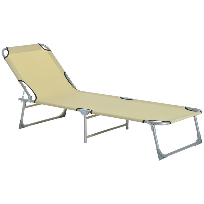 Kinnard 187cm Long Reclining Single Chaise, Beige
