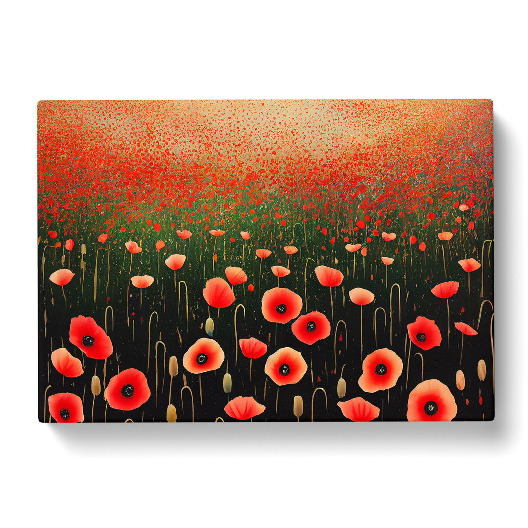 XXX-H1022-WF-6504X Otherworldly Poppy Flowers - Wrapped Canvas Print