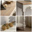Console rectangulaire en bois massif blanc