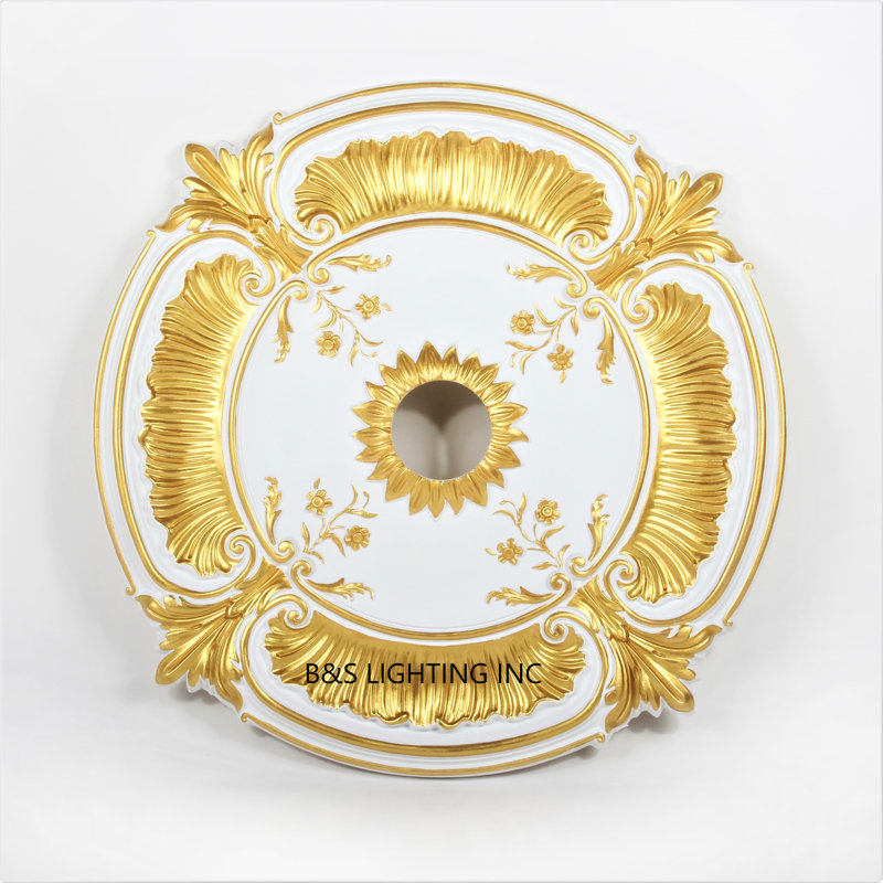 Médaillon de plafond, Or satiné