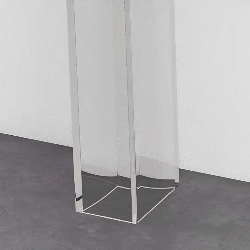 Modern Minimalist Art Console Table, Brown/Clear