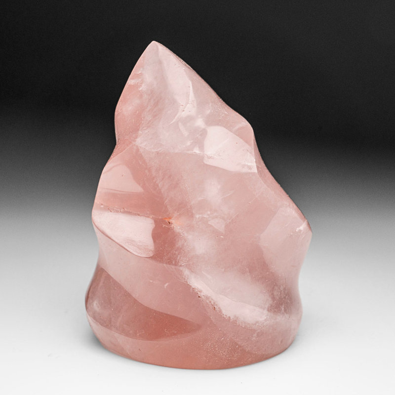 Polished Rose Quartz Flame Freeform From Brazil (1.4 Lbs)