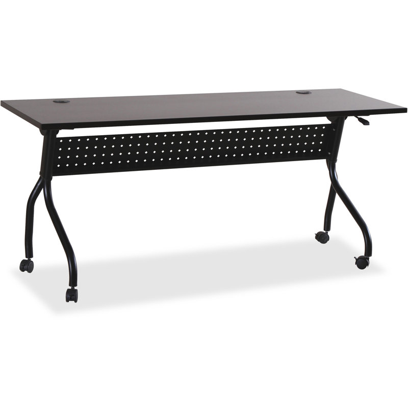 Table de formation avec roulettes, H 29,50 po x L 23,63 po x l 70,88 po, Espresso, Noir