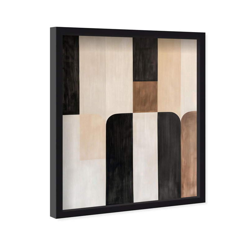 Oliver Gal Veiled Spaces II Abstract - Luxury Shadowbox Framed Wall Art, 31.5'' H x 25.5'' W, Black
