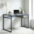 Glass Top & Blue Finish Writing Desk