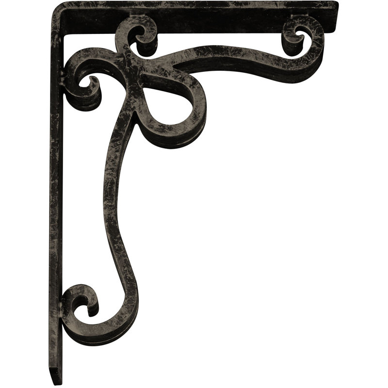 Support en fer forgé Orleans, Or pâle antique, H 10 po x l 2 po x P 7,5 po