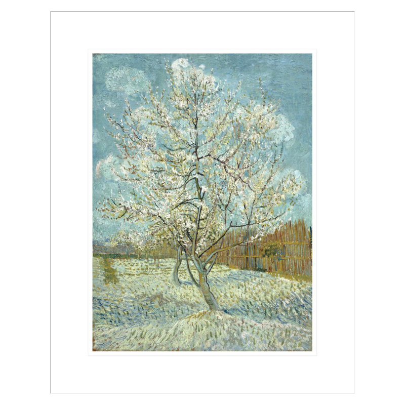 «The Pink Peach Tree» par Vincent van Gogh, impression giclée encadrée, H 21,75 po x l 17,55 po