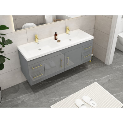 Meuble-lavabo mural double 59 po Romer