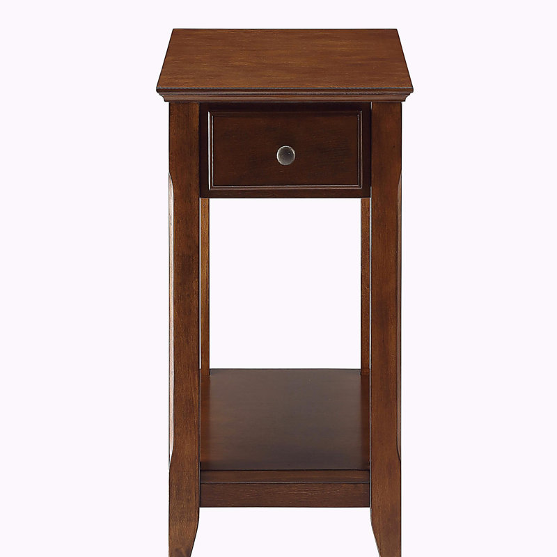 Table d'appoint en noyer avec base, Noyer