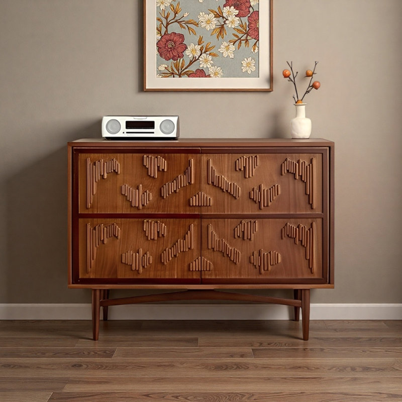 Mid ancient style storage sideboard cabinet