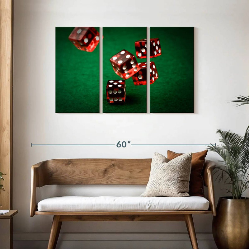 Senne Roll The Red Dice, 28" H x 45" W