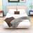 Queen Size Upholstered Platform Bed with Motion Sensor Lighting and Built-In Charging Station-1681848689