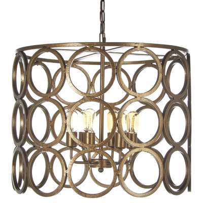Lustre cylindrique unique à 6 lumières Ringlet