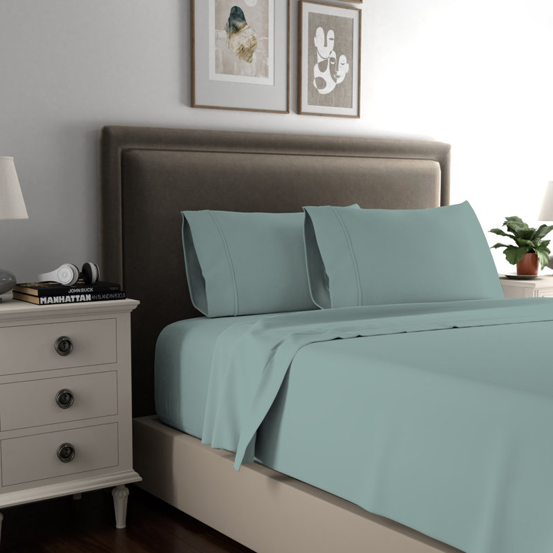 Aqua Queen 800 Thread Count Cotton Sateen Sheet Set