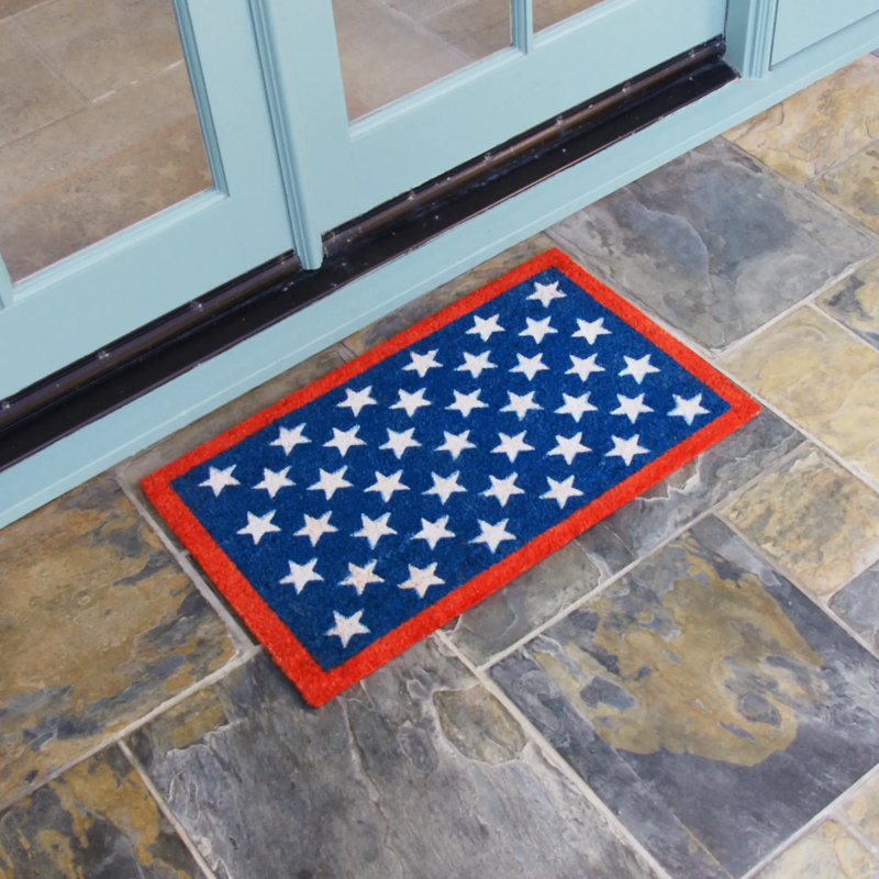Bidwell Non-Slip Independence Day Outdoor Doormat