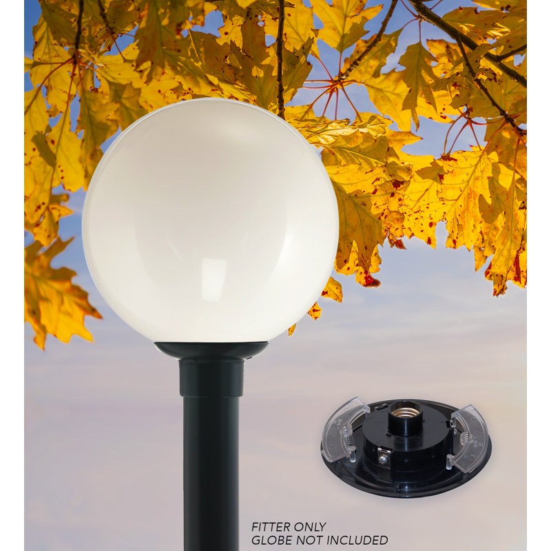 Solus Outdoor Lamp Post Top Light Fitter For 3" Posts, Black