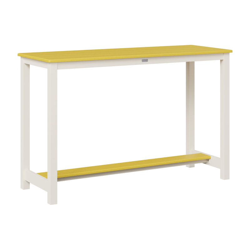 Table de balcon en aluminium Berlin Gardens, 38.5" H x 60" W x 22" D, Jaune soleil levant