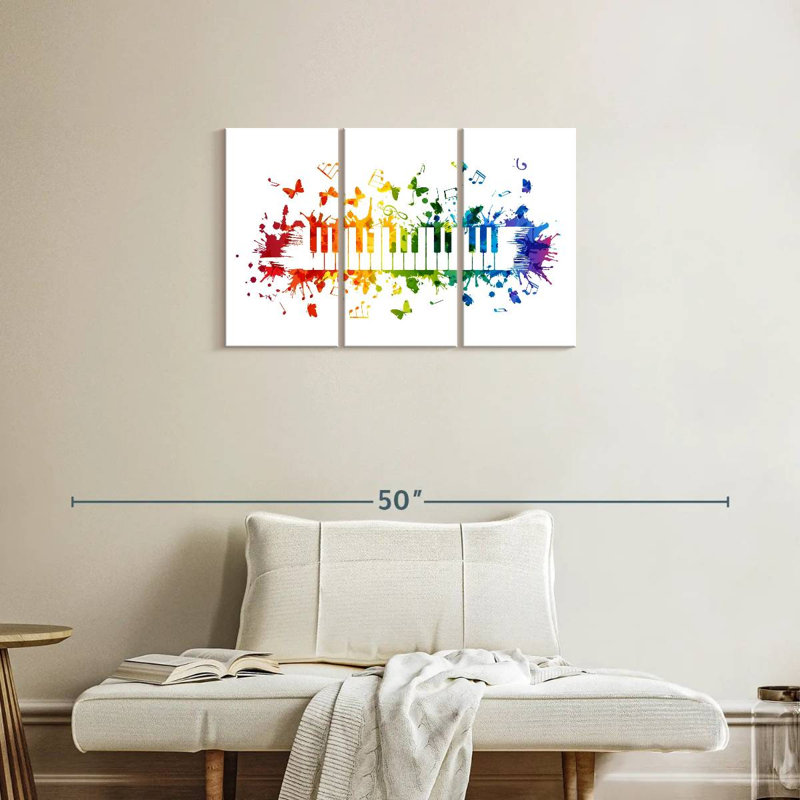 Abarca Rainbow Piano Keyboard, 20" H x 33" W