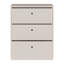 Tekita Modern 3-drawer chest of drawers, small storage cabinet, engineered wood, beige, 54 cm W x 66.3 cm H x 34.8 cm D-391126110