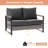 Loveseat Sofa, All-Weather PE Rattan Wicker Set-108198355