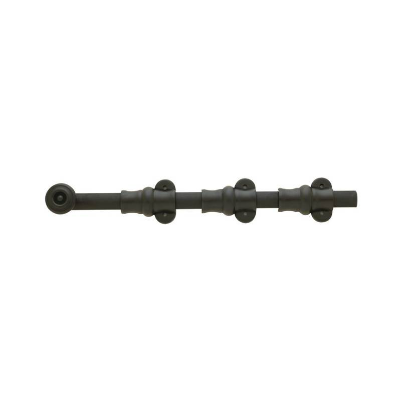 Ornamental Surface Bolt, Oil Rubbed Bronze, 1.22" H x 12" W x 1.812" D