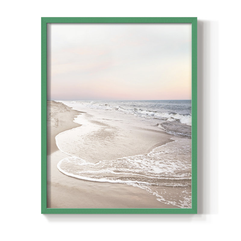 Corolla Soft Sunset, reproduction encadrée - bois massif, Vert, H 11 po x l 9 po