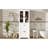 Tall Bathroom Storage Cabinet With Dual Glass Doors, Adjustable Shelving, Drawer, Soft-Close Function & Hardware For Stability