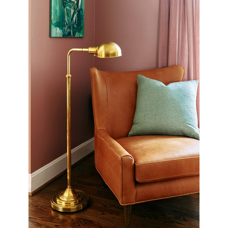 Kinetic 37.5'' Pharmacy Floor Lamp, Antique Natural Brass