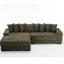 Lit de jour confortable en velours côtelé avec 8 coussins confortables, coussin décoratif-388829234-388829232