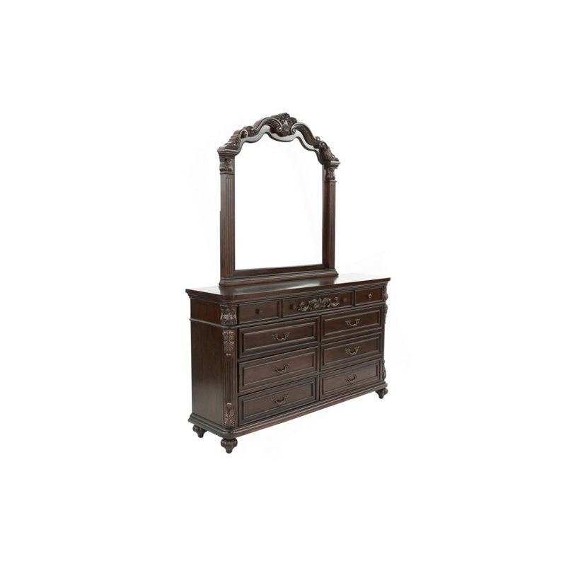Mobilier de chambre à coucher avec tiroirs traditionnels en cerisier traditionnel / noyer antique