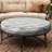 Decorative Indoor Outdoor Waterproof Round Cushion Cover, Patio Bar Stool UV Resistant Seat Cover-1053118824
