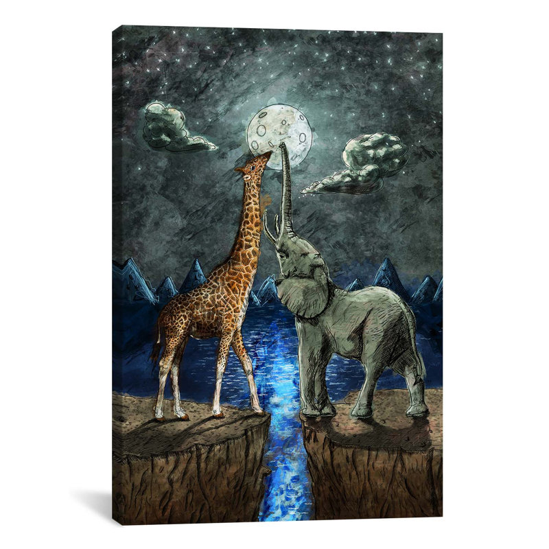 « magique forces of the moon », reproduction d’art sur toile, H 18 po x l 12 po x P 1,5 po