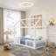 Lit simple en bois avec clôture