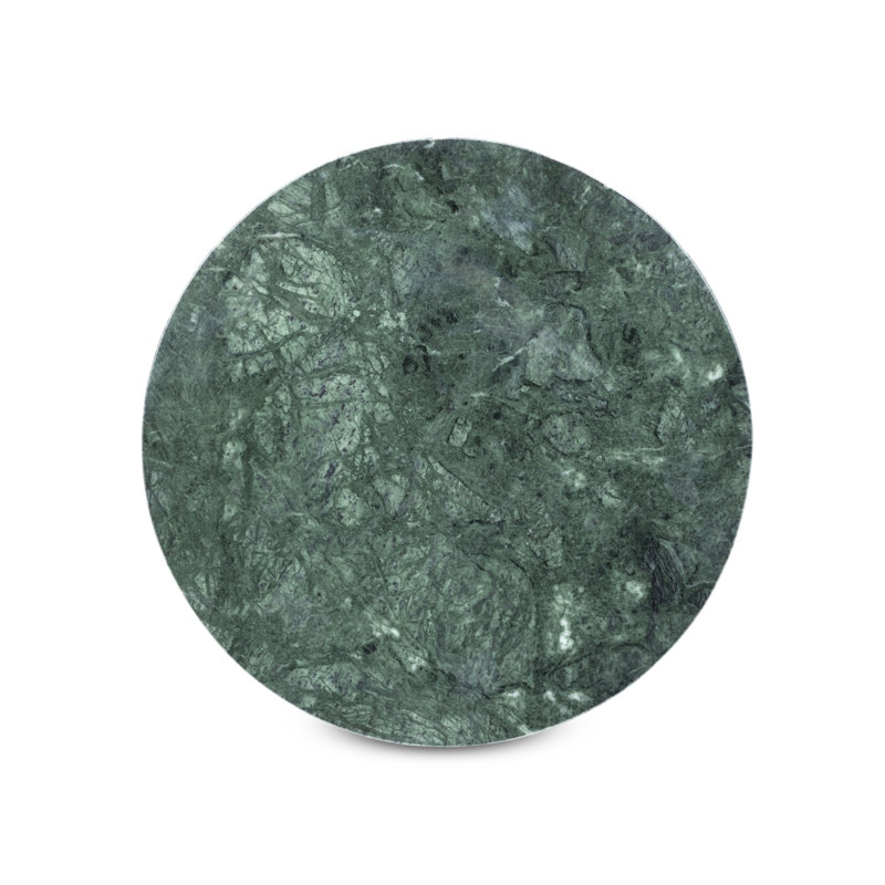 Marble Top End Table, Green Top/Gray Base
