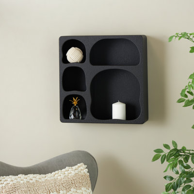 Cole And Grey Wood 5 Shelf Wall Shelf
