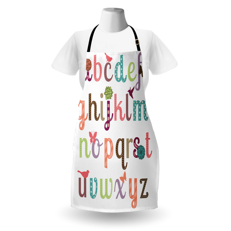 Multicolore, tablier East Urban Home Letters unisexe, féminin Girly, taille adulte