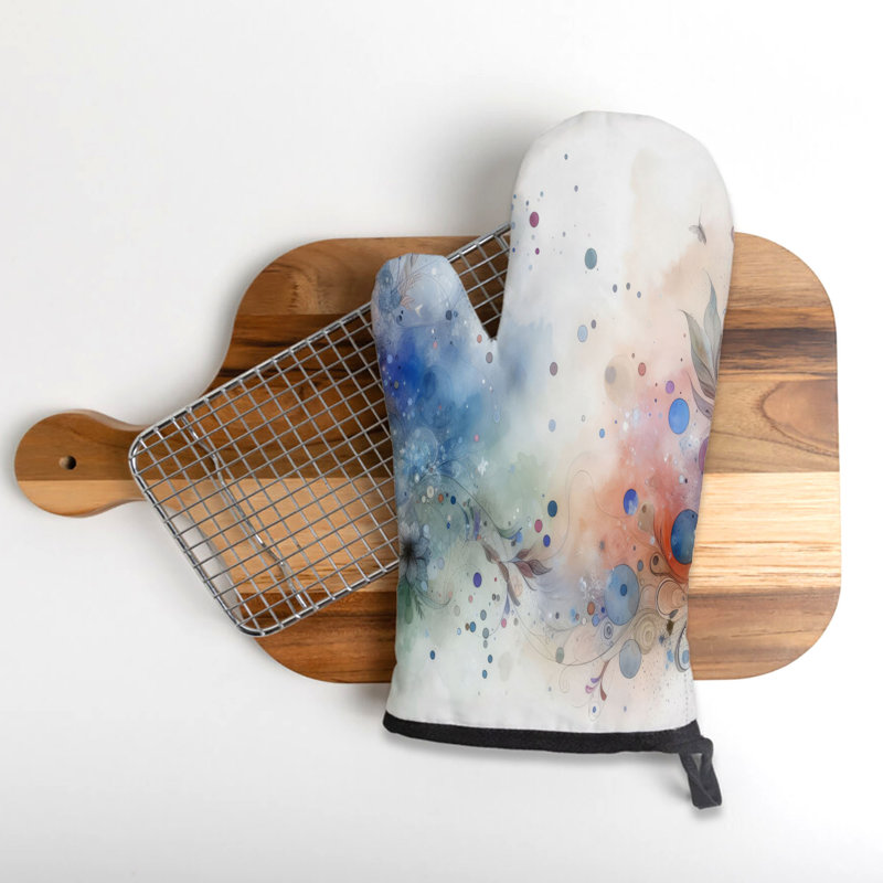 Whimsy Strokes Oven Mitt Cotton Twill